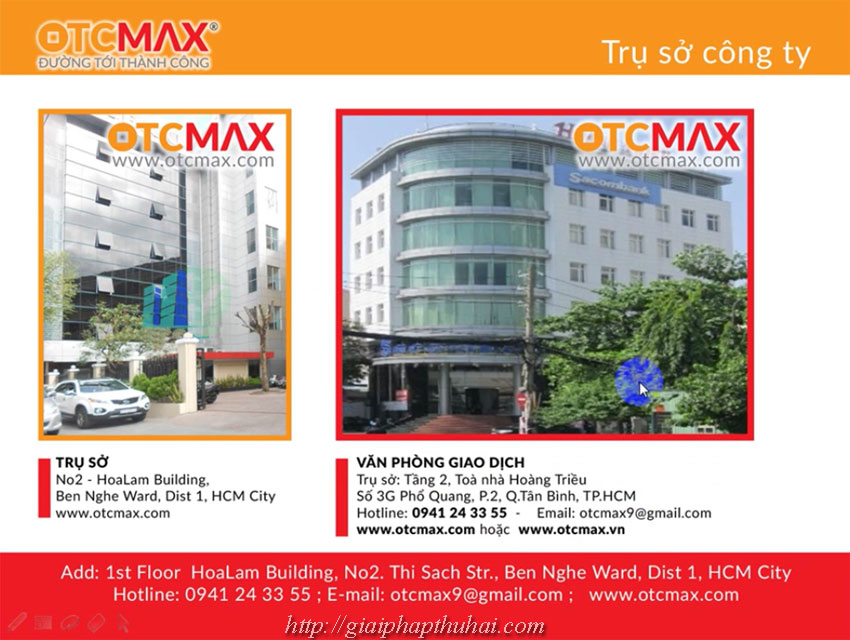 trụ sở, địa chỉ công ty Otcmax